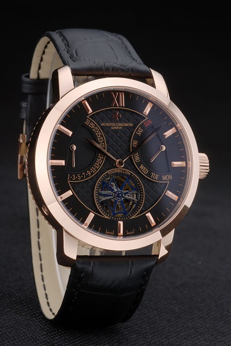 Vacheron Constantin Replica Watches Luxury Leather 80227